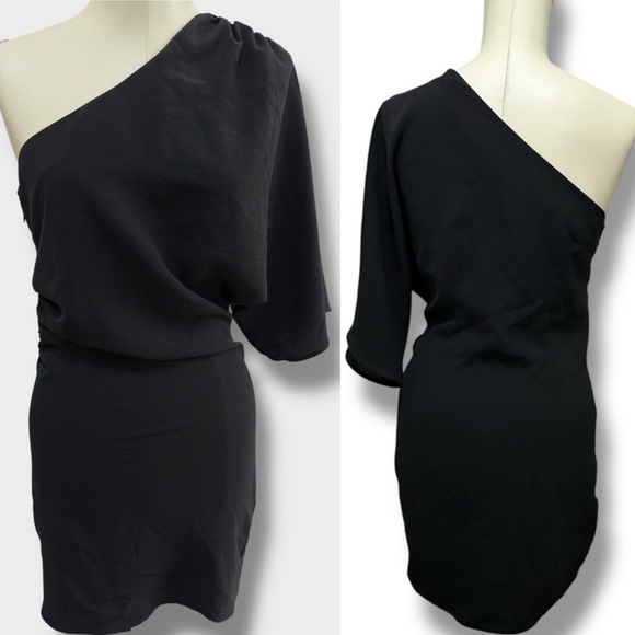 214 H&M | EUC Turkey Black One-Shoulder Mini Dress (size XS) - Picture 2 of 12